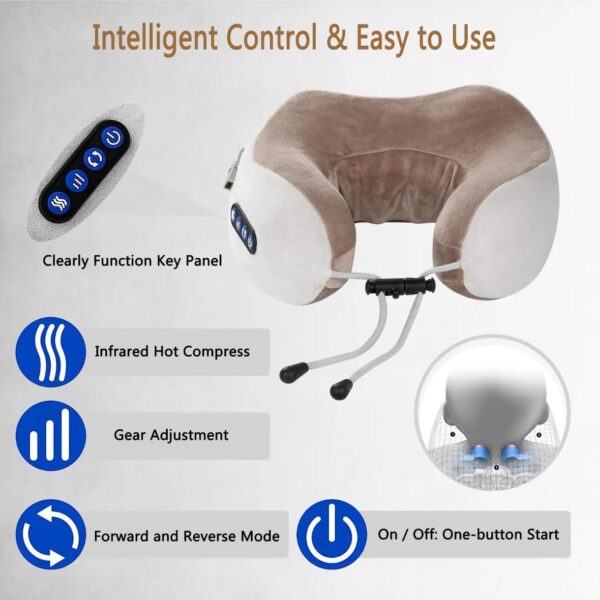 Electric Travel Pillow with Neck Massager - Image 3