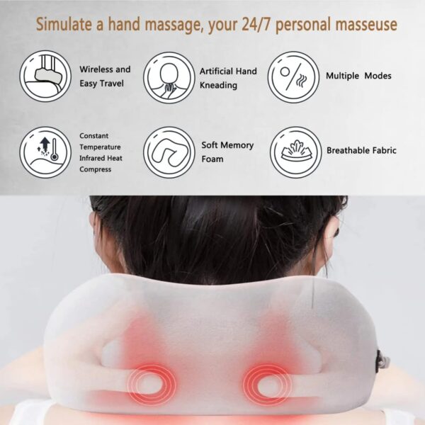 Electric Travel Pillow with Neck Massager - Image 4