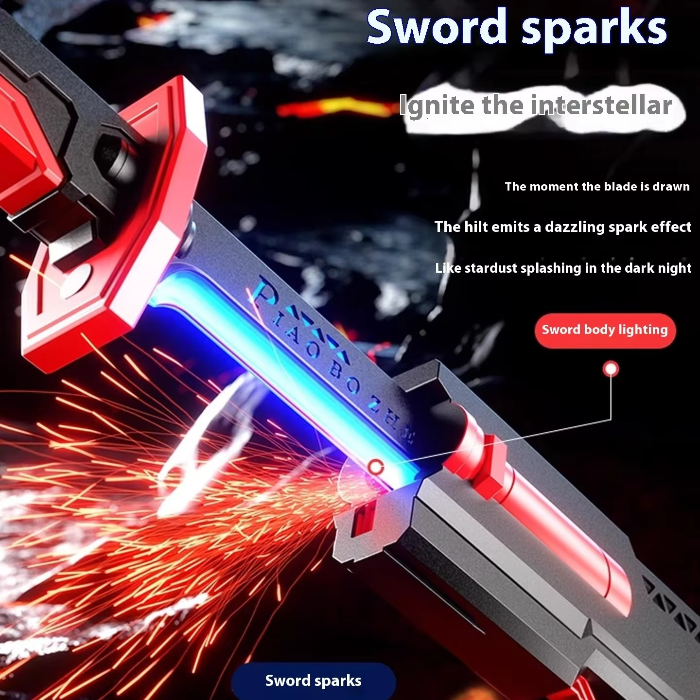 Plastic Sword Toy With Spark,Light & Smoke Effect - Image 2