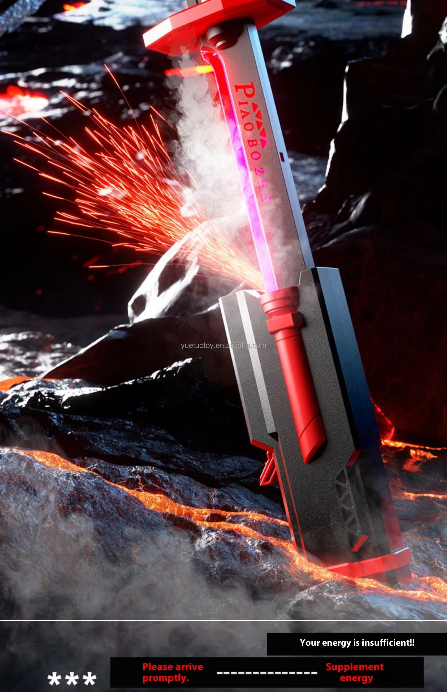 Plastic Sword Toy With Spark,Light & Smoke Effect - Image 3