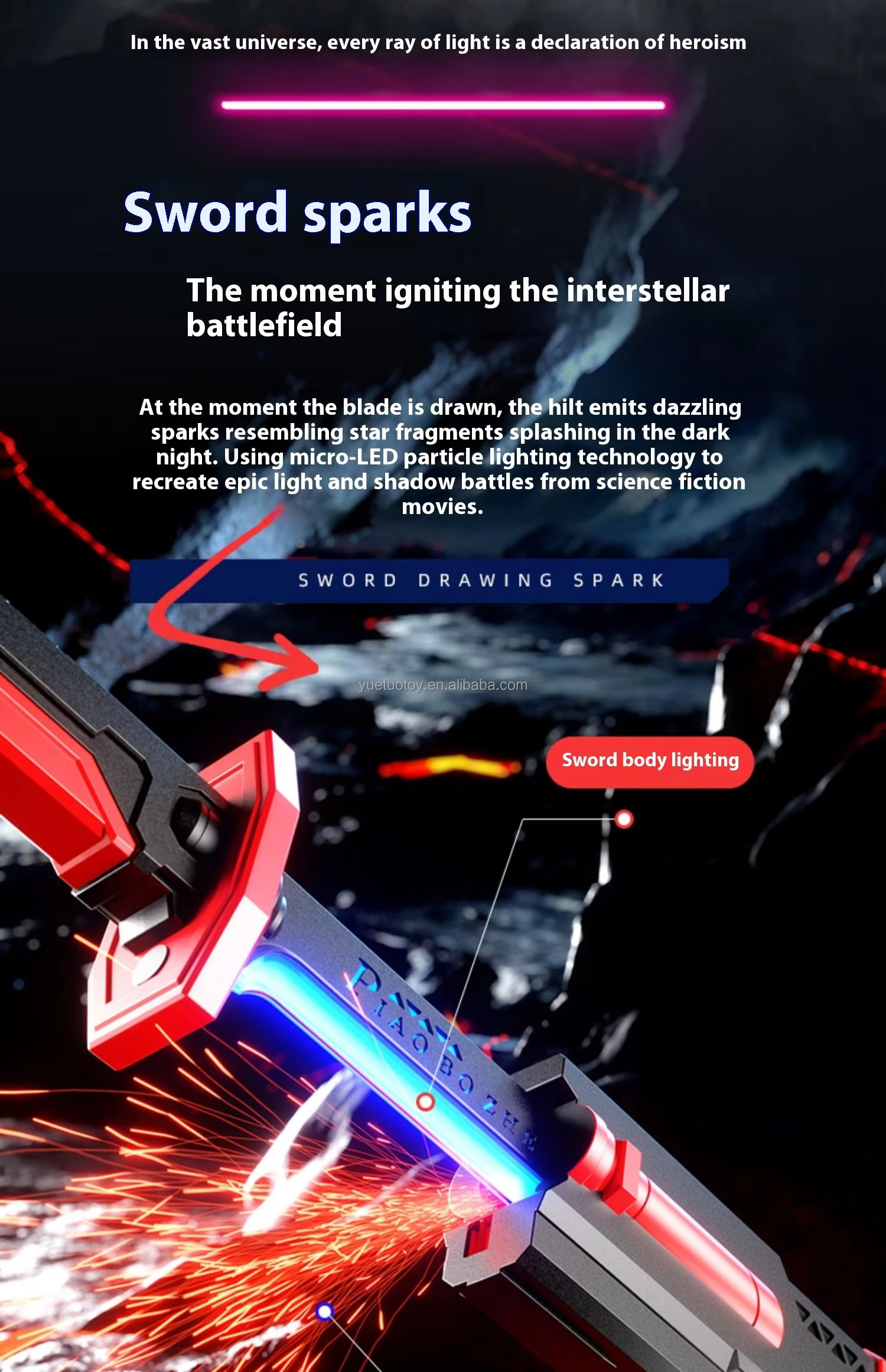 Plastic Sword Toy With Spark,Light & Smoke Effect - Image 5