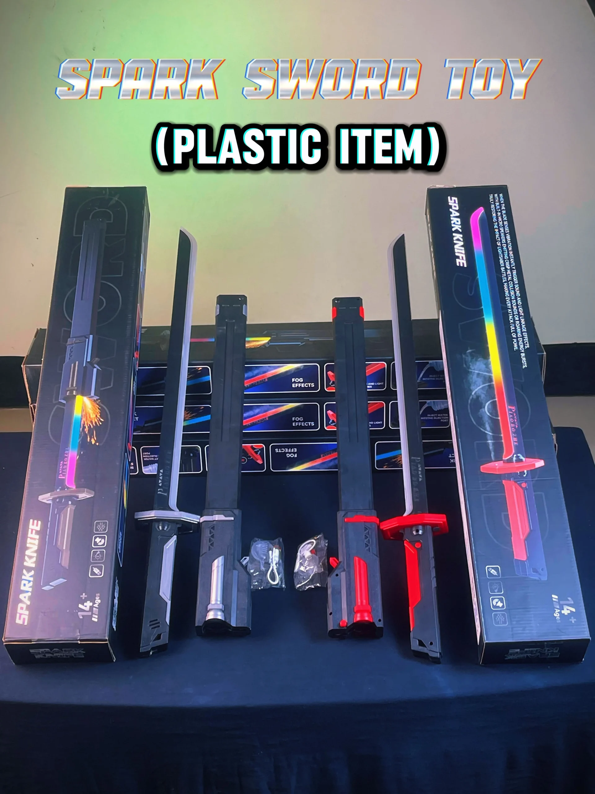 Plastic Sword Toy With Spark,Light & Smoke Effect (খেলনা)