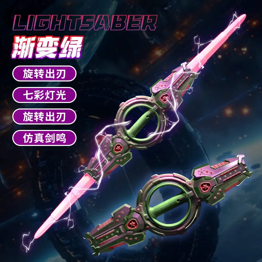 Spinning Double Headed Laser Sword with Color Changing Effect - Image 4