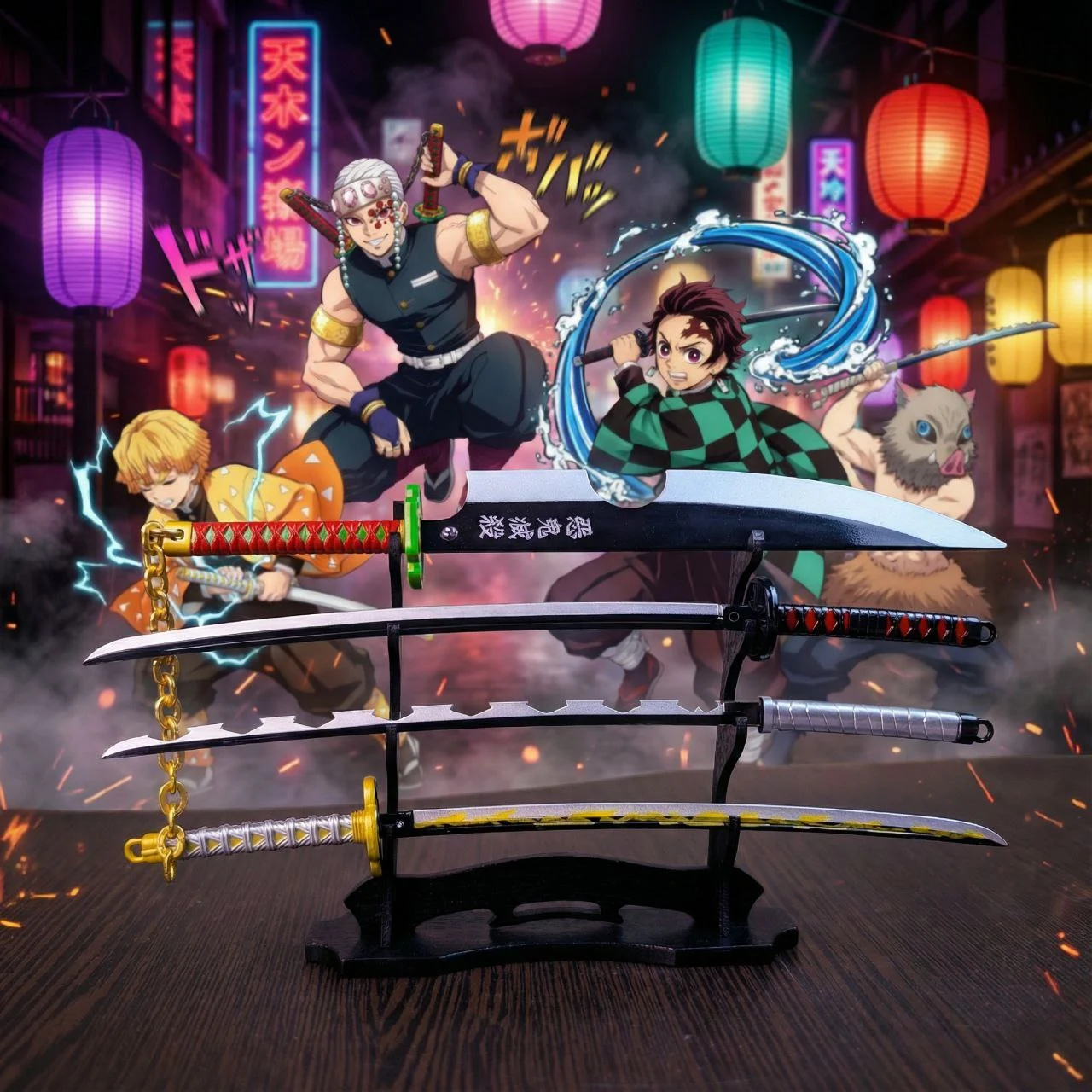 4 Mini Katana Set🔥 Best Deal +(4display Rack Free) - Image 2