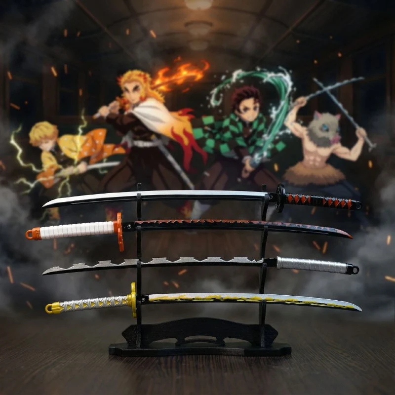 4 Mini Katana Set🔥 Best Deal +(4display Rack Free)
